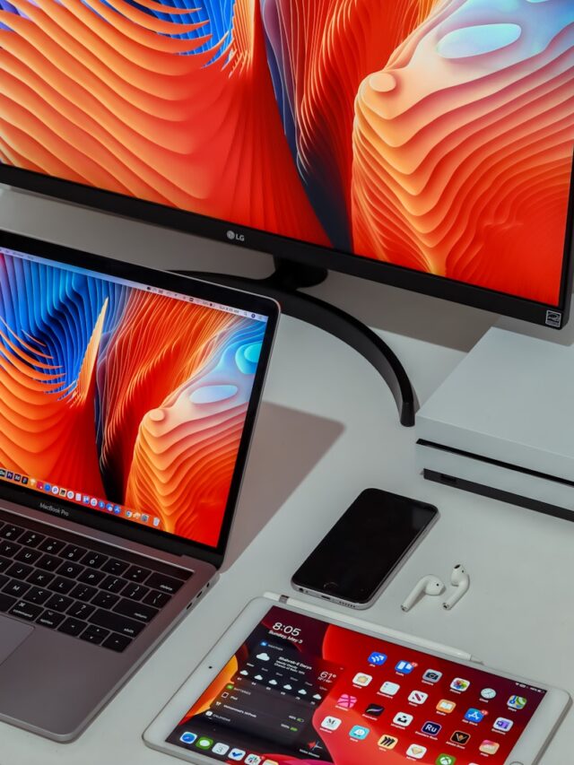 black and silver laptop computer